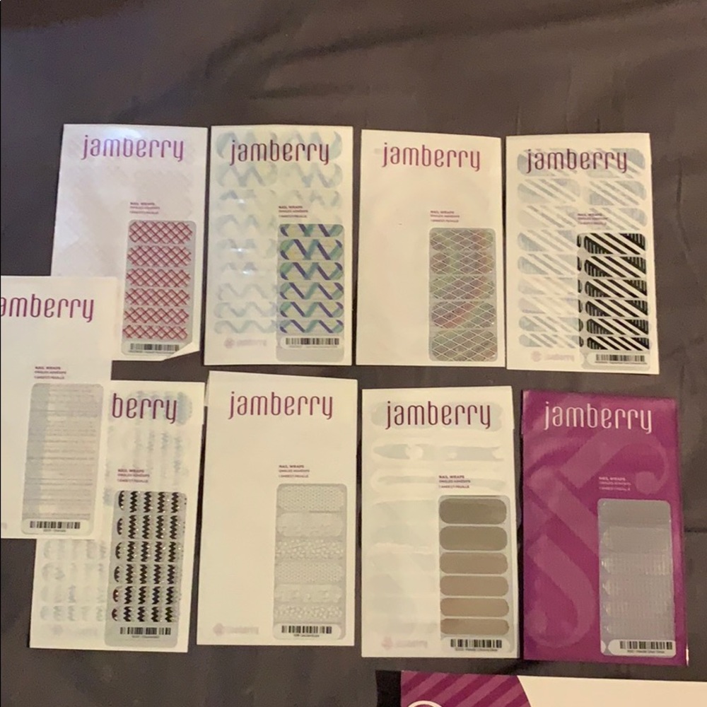 9 unopened packs of jamberry nails